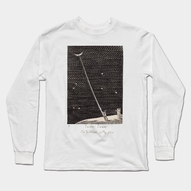 I Want, I Want - William Blake Long Sleeve T-Shirt by The Blue Box